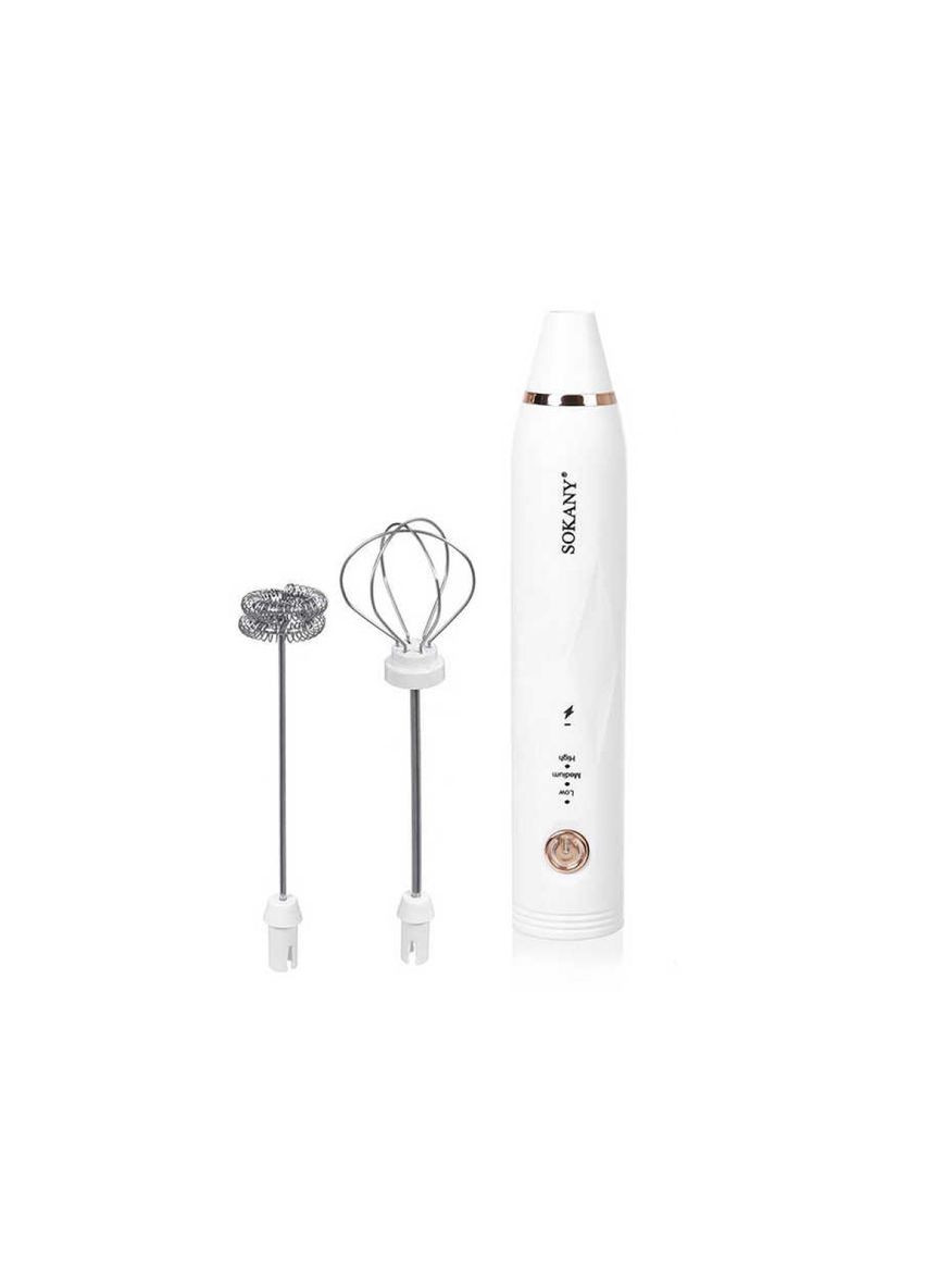 Аккумуляторный бесшумный капучинатор 2 насадки 1200 мАч с USB зарядкой SK-201A Sokany (367724372)