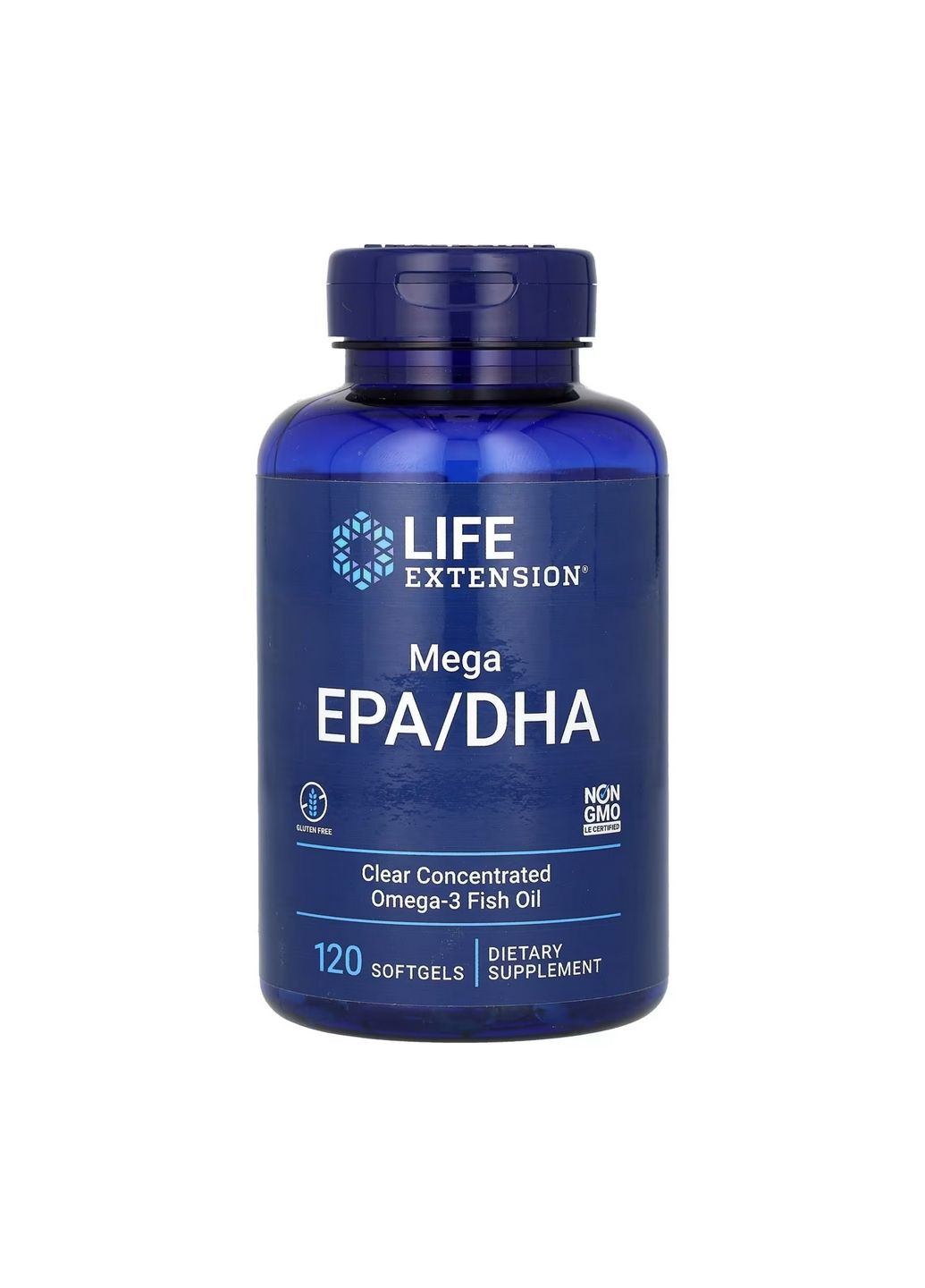 Жирные кислоты Mega EPA/DHA - 120 softgels Life Extension (296189554)