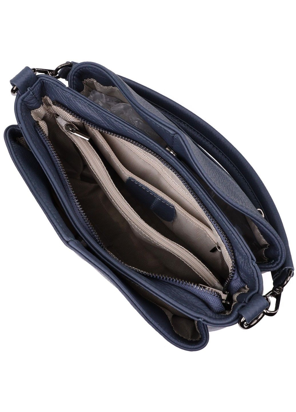 Стильна сумка на плече з натуральної шкіри 23009 Синій Vintage (357494913)