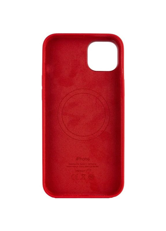 Чехол Silicone case (AAA) с MagSafe для Apple iPhone 14 (6.1") Красный Epik (372499900)
