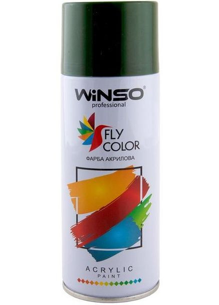 Краска акриловая Spray темно-зеленая MOSS GREEN RAL6005 450мл 880180 Winso (352763490)