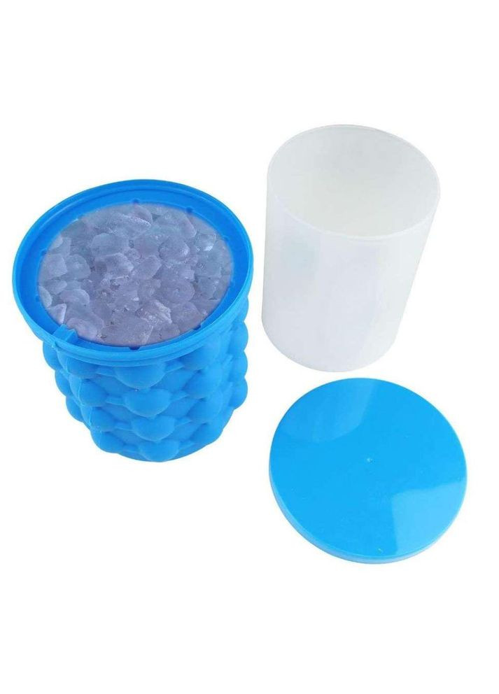 Силіконова форма для льоду з кришкою відро склянка для заморожування льоду та охолодження напоїв у пляшках No Brand (360531872)