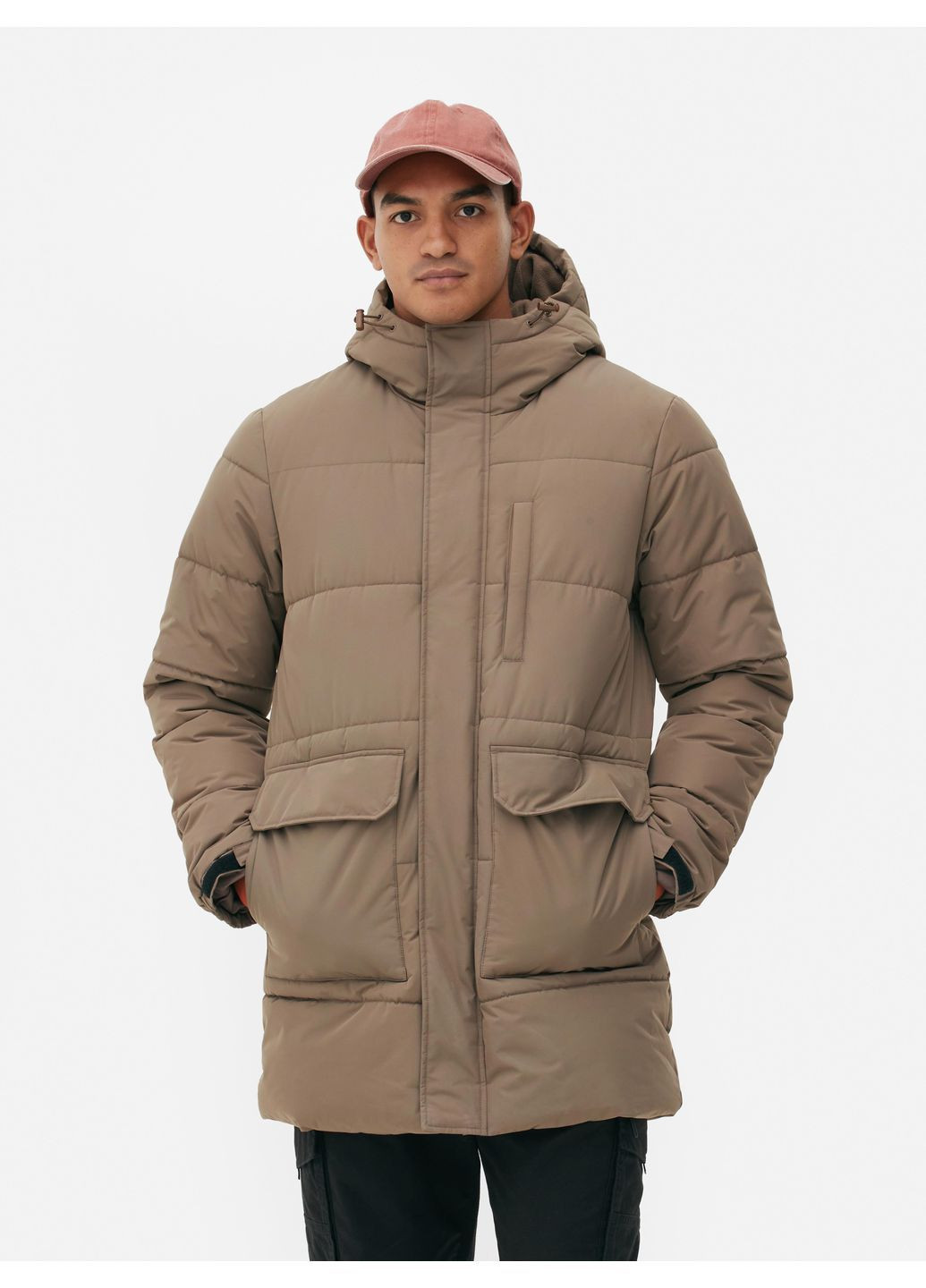 Серая куртка зима,серо-бежевый, Primark