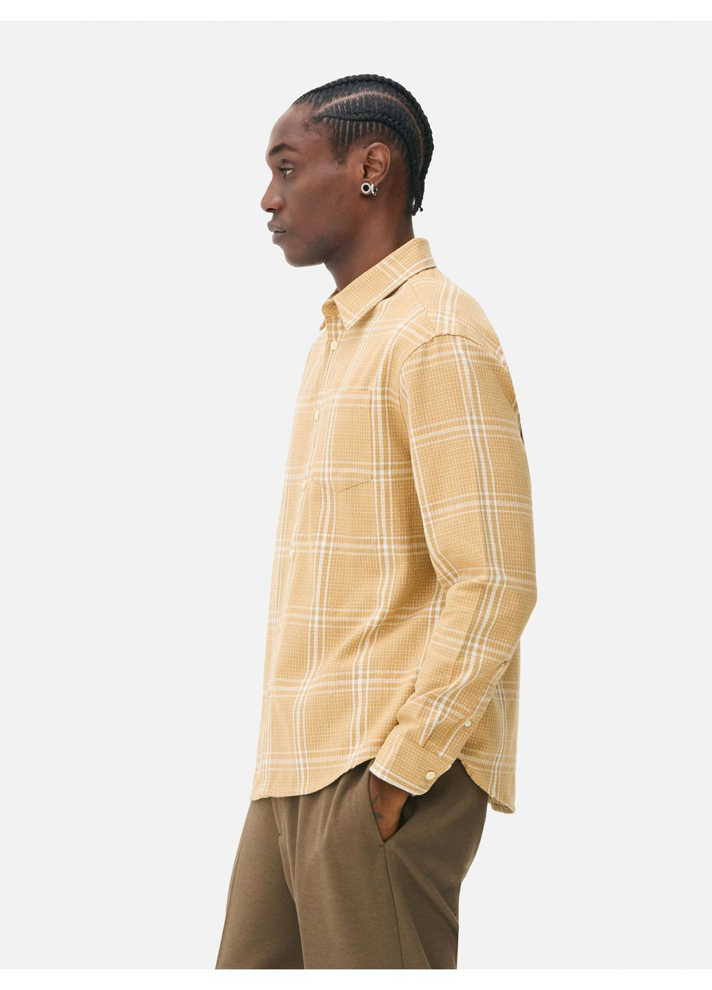 Сорочка демісезон,бежевий в клітку, Primark (369625703)