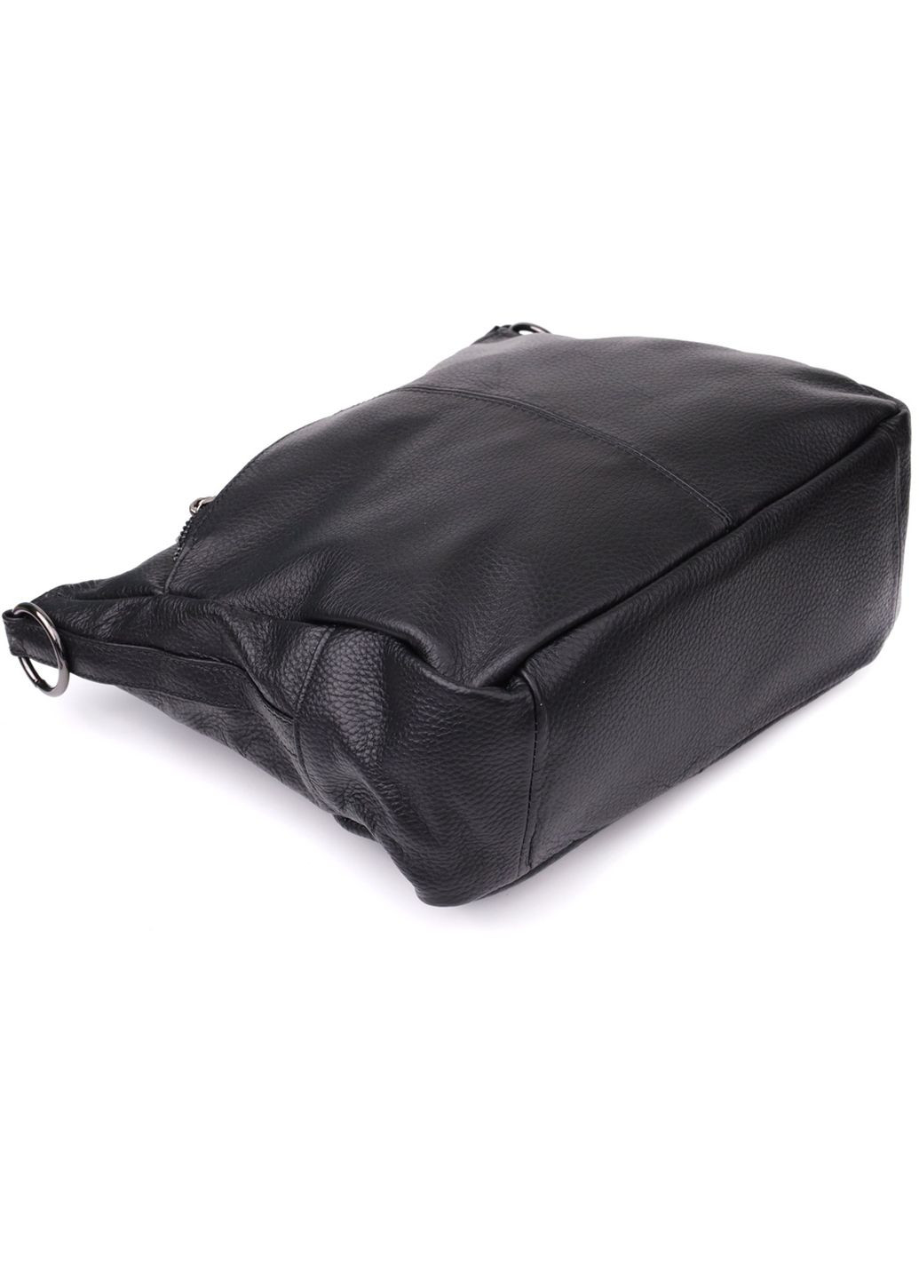 Сумка крос-боді через жіноче плече з натуральної шкіри середня Чорний 38361 Vintage (355245204)