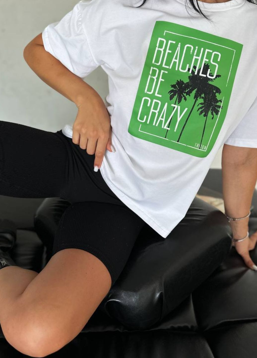 Футболка оверсайз з принтом Україна - (302288345)