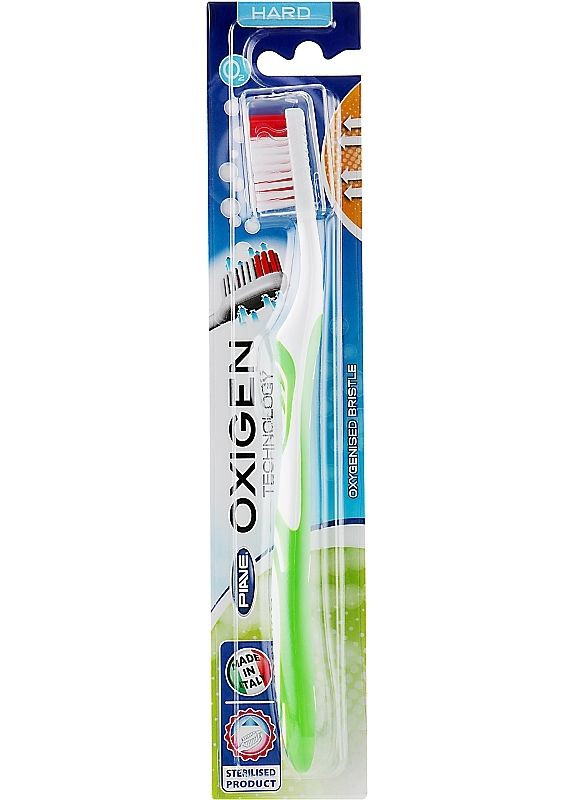 Зубна щітка "Oxigen", жорстка, салатова Зубная щетка "Oxigen", жесткая, салатовая (2-934625) Piave (369795316)