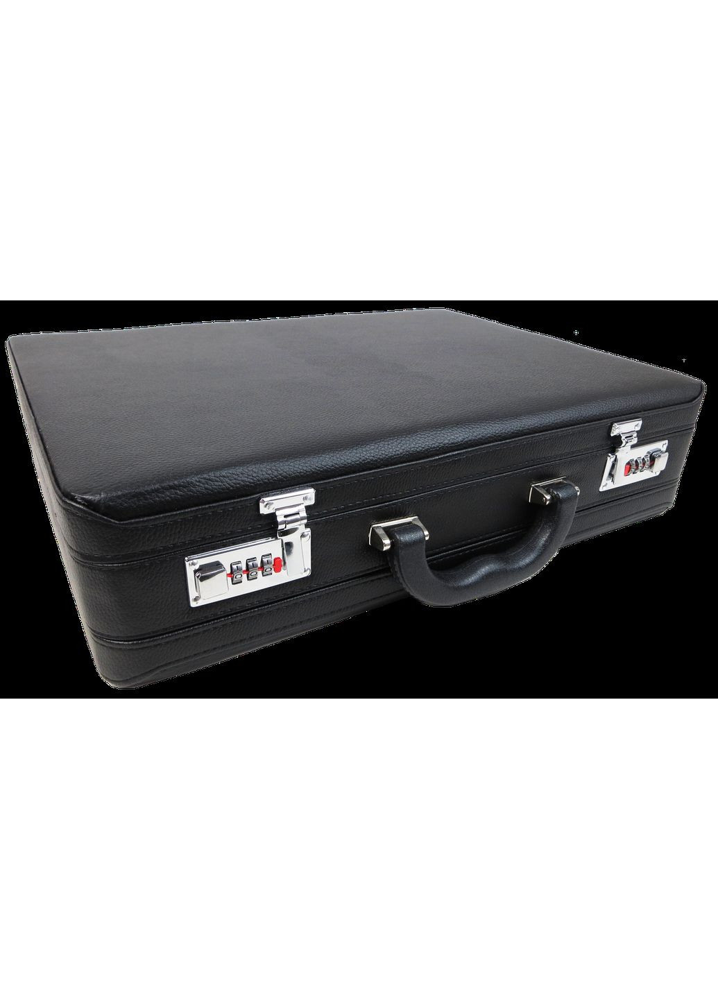 Класичний кейс, дипломат з еко шкіри Portfolio чорний No Brand (361157100)