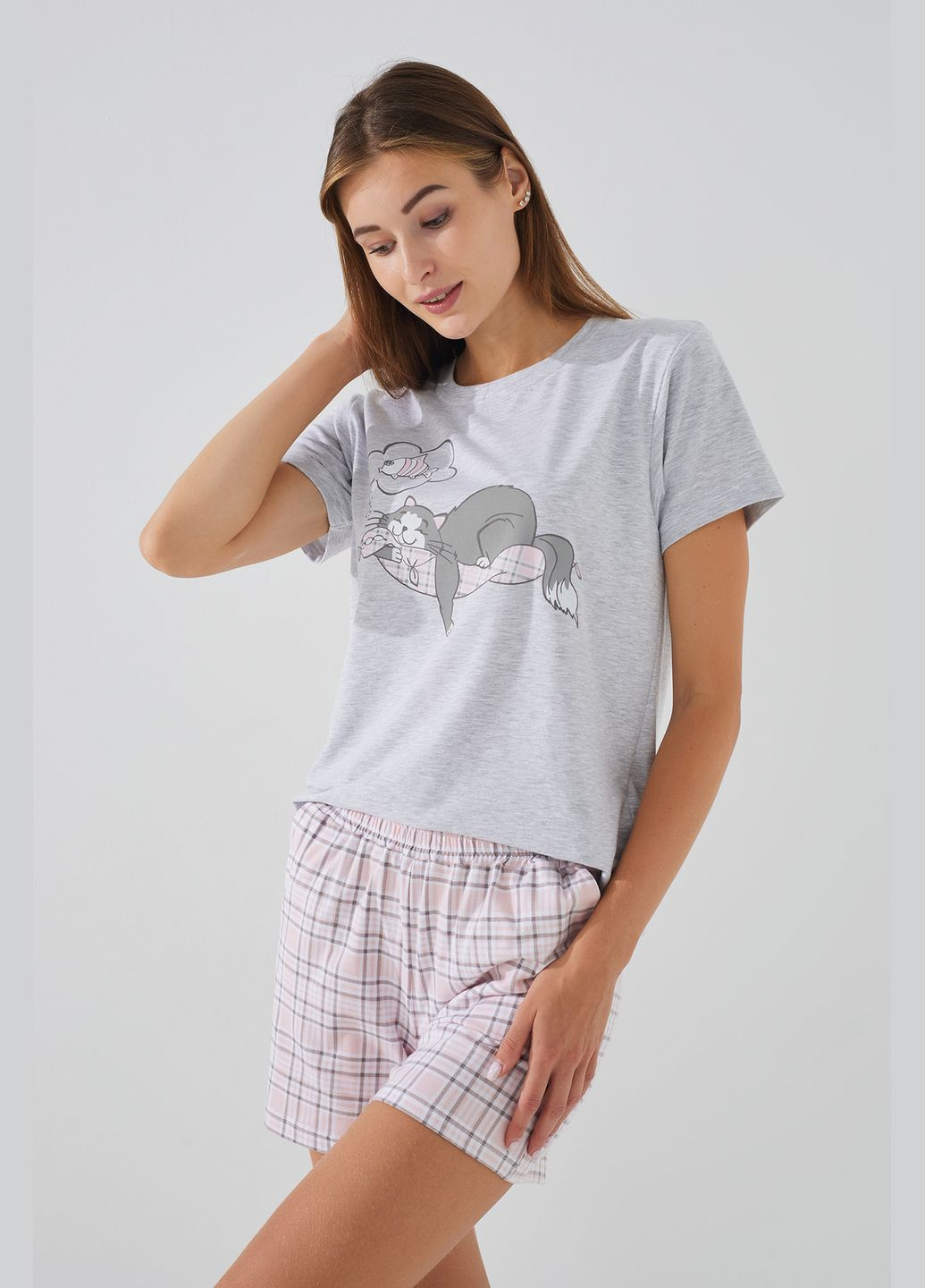 Серая всесезон пижама Ellen