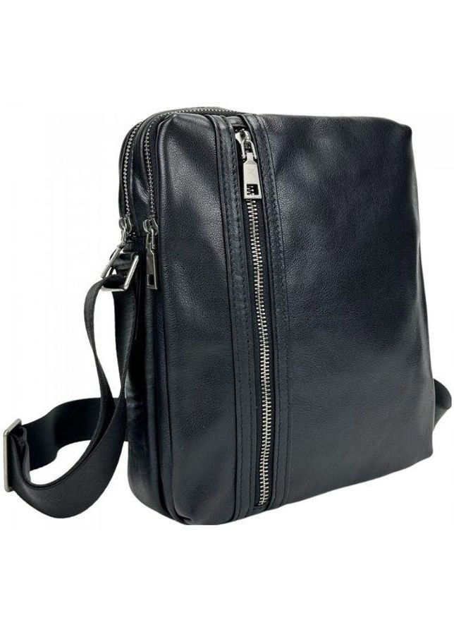 Мужская сумка кожаная через плечо Черная Tiding Bag (365715580)