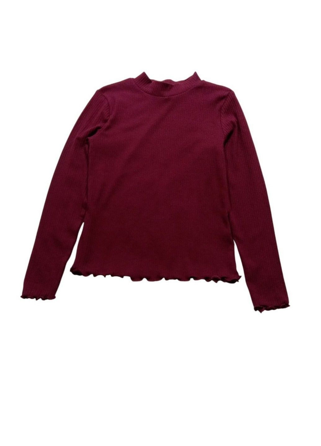 Бордовый демисезонный кэжуал лонгслив H&M