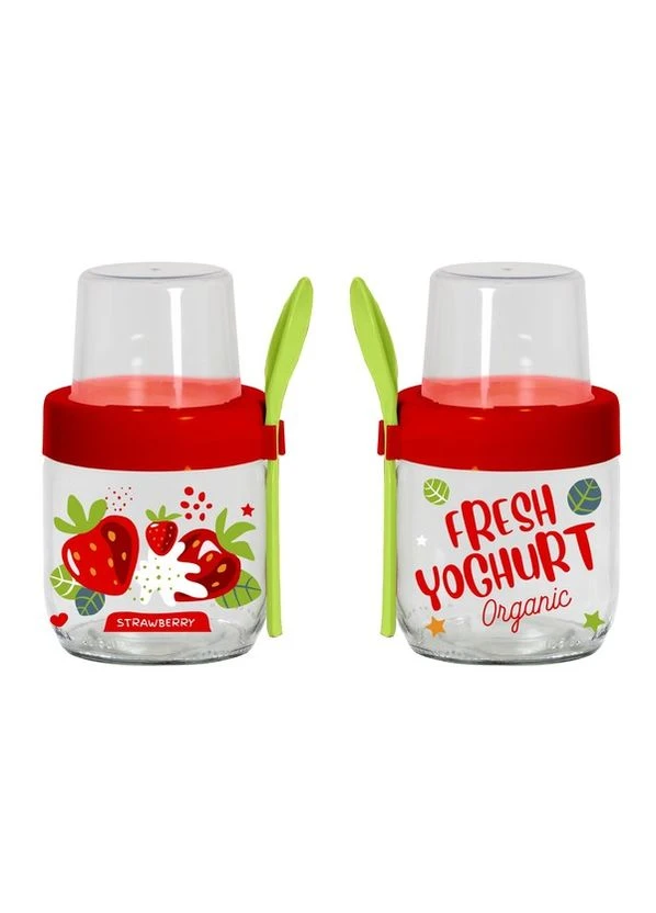 Банка FruitYoghurt с ложкой и контейнером 425 мл (131615-000) Herevin (309204551)
