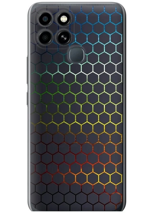 Силиконовый чехол 'Переливающиеся соты' для Endorphone Infinix Smart 6 (330612151)