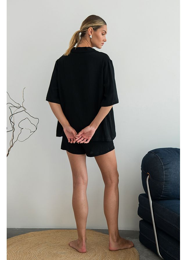Черная всесезон костюм с шортами из муслина darkness Forly