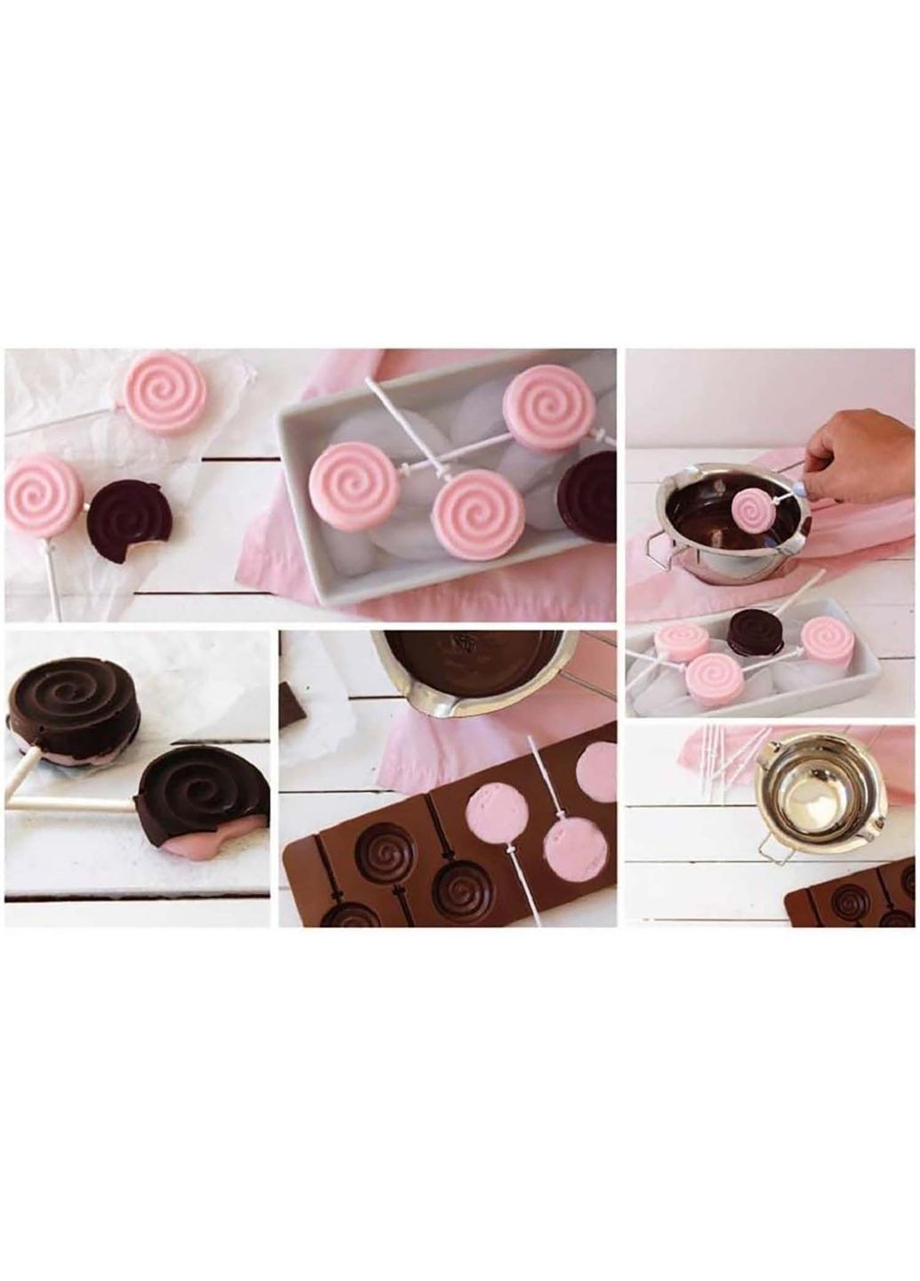 Силіконова форма для льодяників та цукерок на паличці "Спіраль" Kitchen Master (350883992)