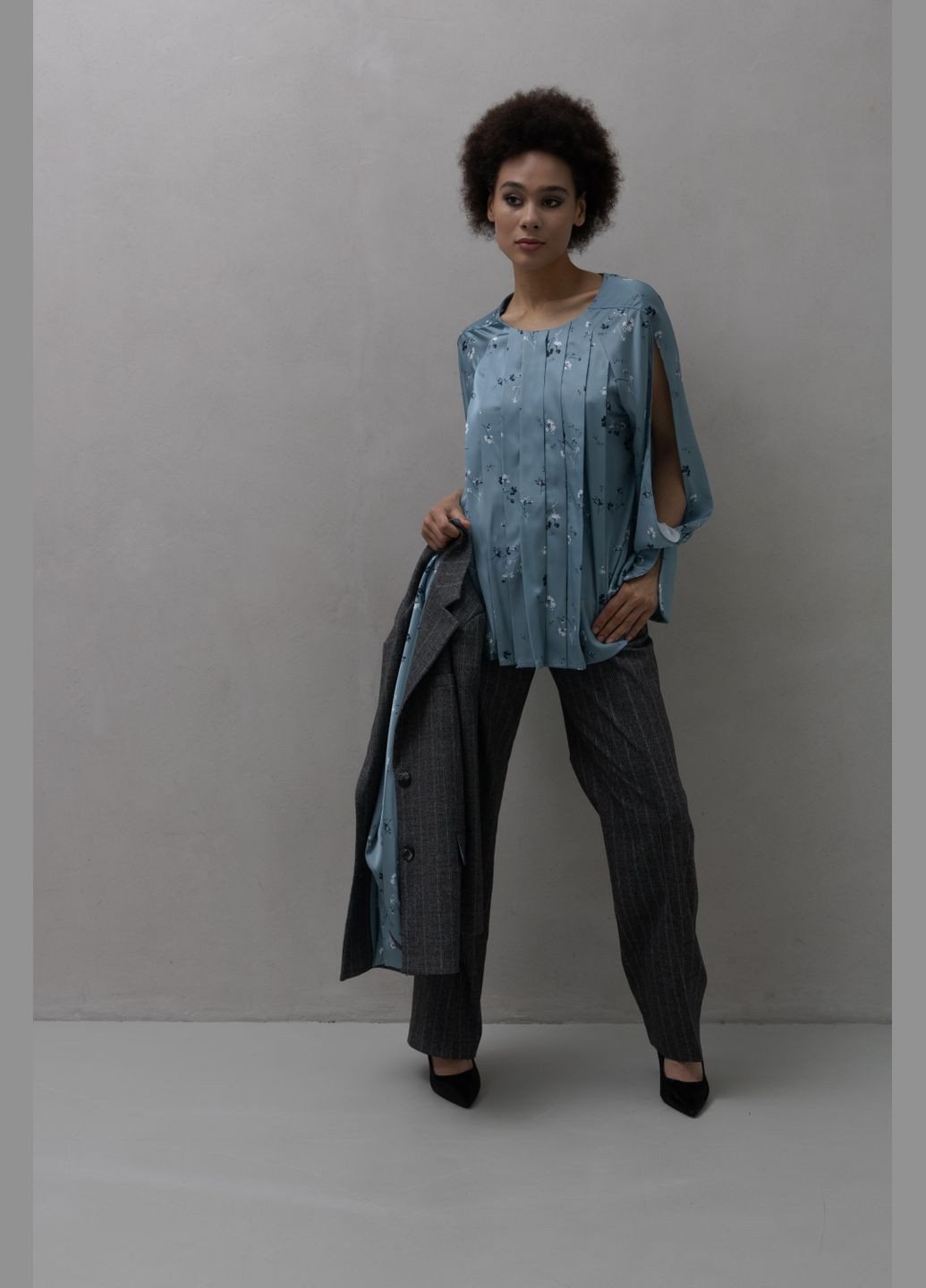 Темно-бирюзовая блуза женская OSIYAN