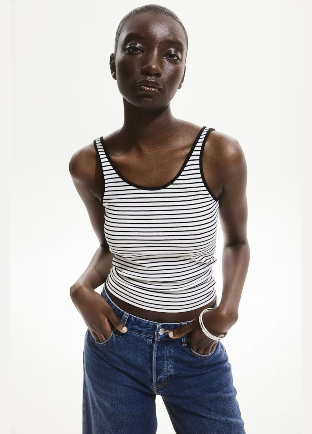 Топ в рубчик H&M crop (332767292)