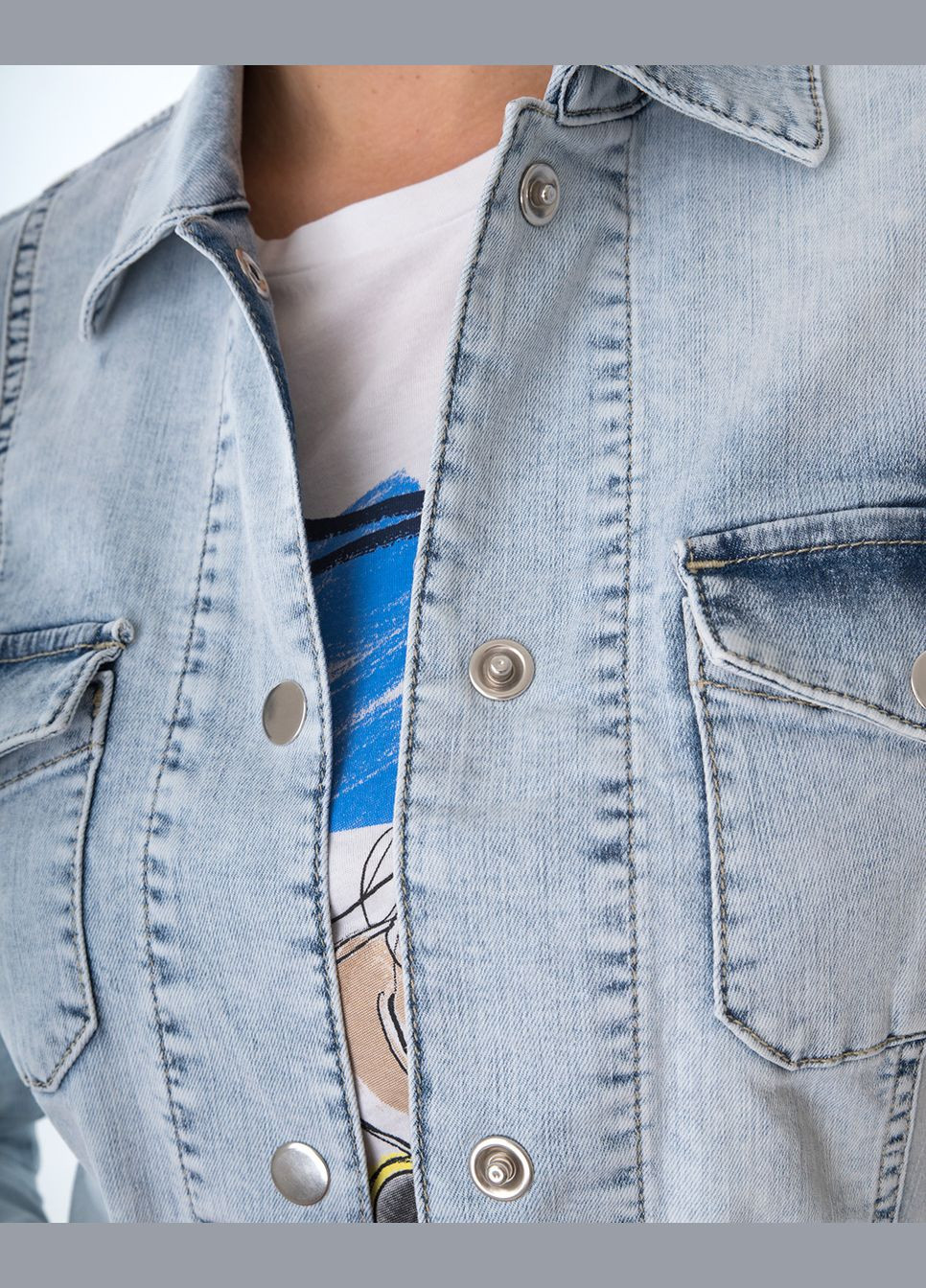 Блакитна куртка джинсова жіноча Marc Aurel