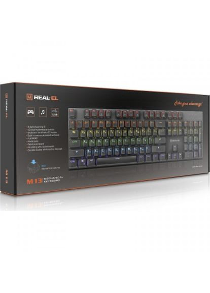 Клавіатура Real-El m 13 grey (275092371)