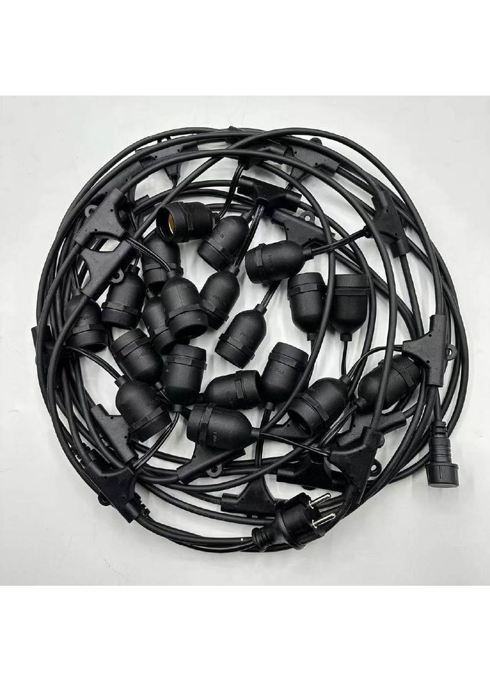 Гірлянда TWIST патрон 20хЕ27 10м IP65 чорний ( 950009 ) Violux (365651548)
