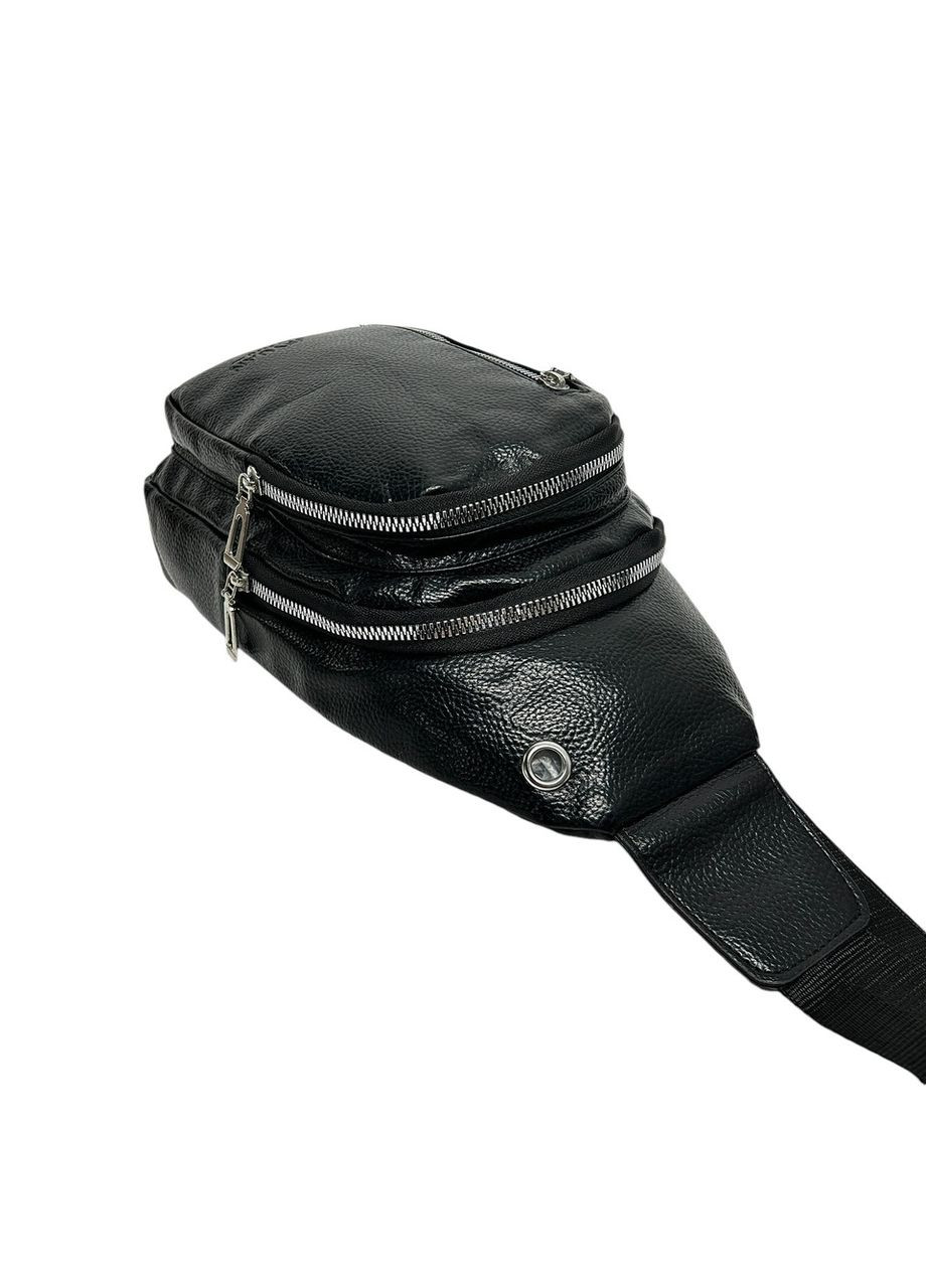 Мужская сумка из эко-кожи 1557-1 черная 30 х 18 х 7 No Brand (371682707)