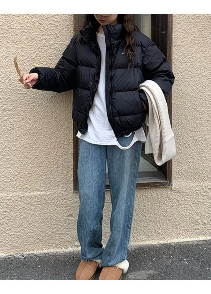 Черный зимний Пуховик No Brand