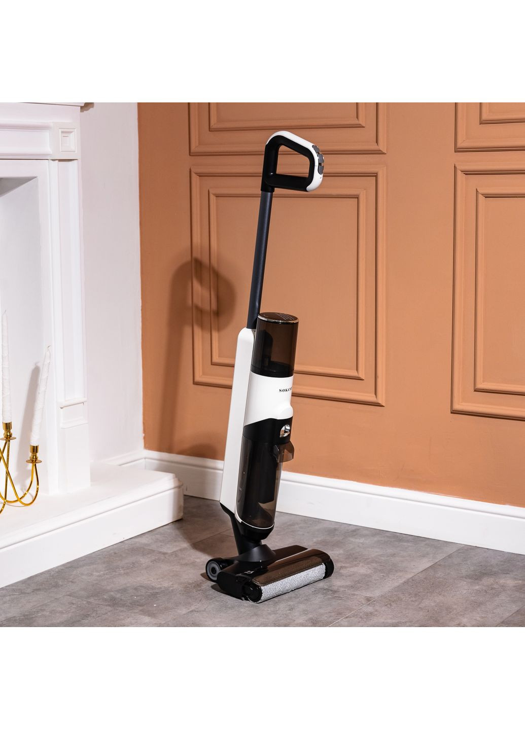 Вертикальний пилосос SK-13040 акумуляторний для сухого та вологого прибирання, білий SK-13040 Sokany (357226646)