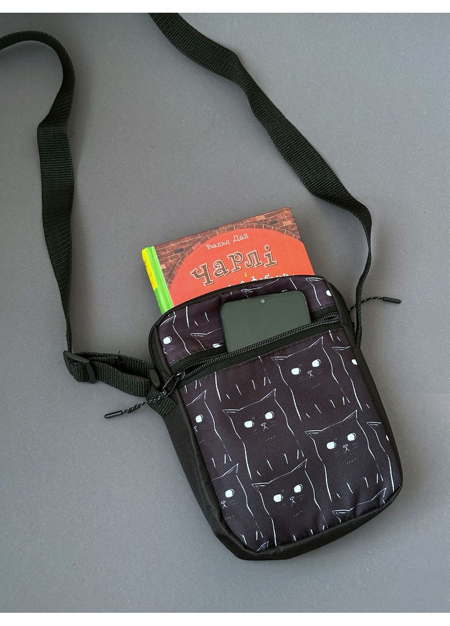 Сумка месенджер барсетка через плече молодіжна для дівчини з котиками No Brand (350613305)