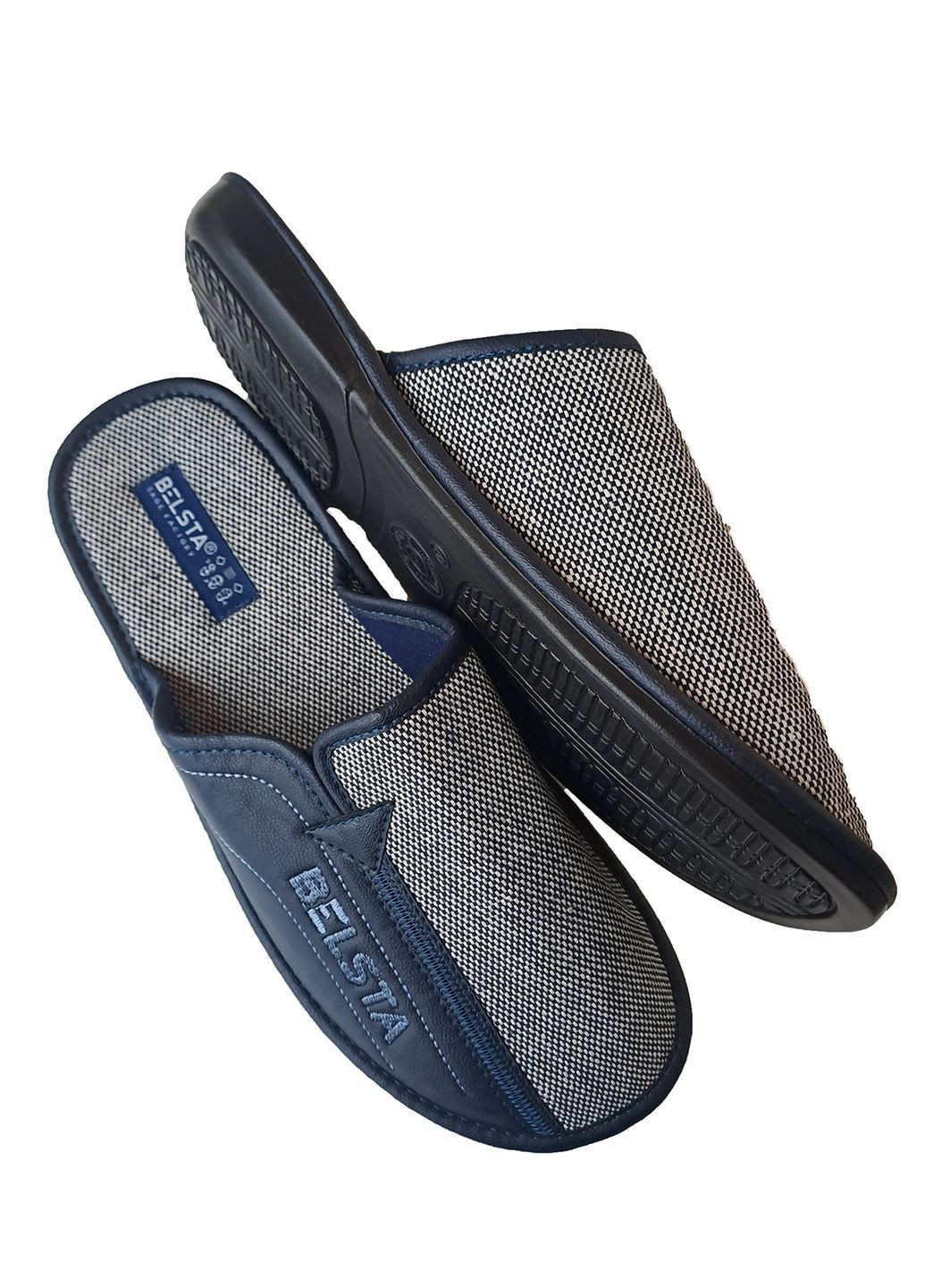 Синие тапочки мужские закрытые Белста