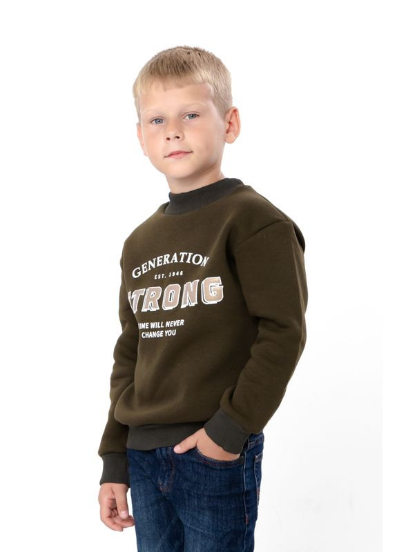 Носи своє свитшот надпись хаки повседневный