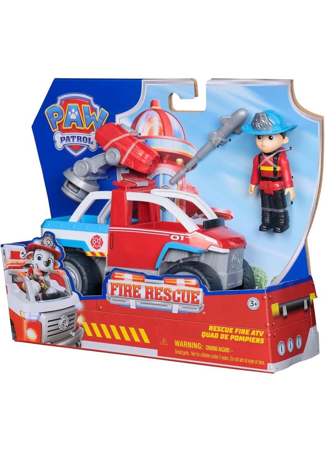 Щенячий патруль Пожежна команда Рятувальний квадроцикл Райдера з пусковою установкою для дрона та фігуркою Spin Master (365251727)