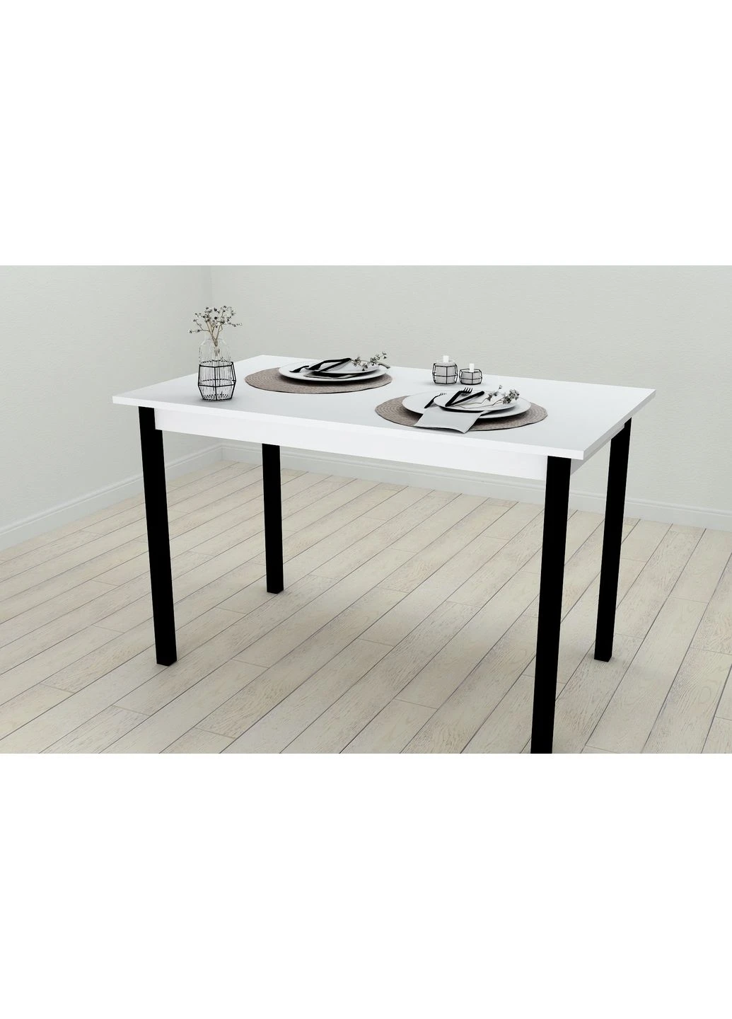 Стіл кухонний Маріо 75x120x80 Чорний ДСП Біле 16мм (FRD-106196) Ferrum-decor (398832921)