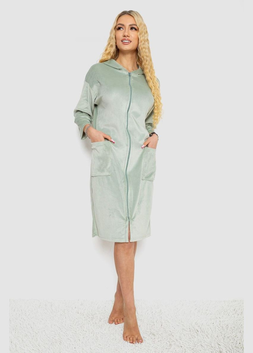 Халат жіночий велюровий на блискавці Ager 238R101-1 (327797766)