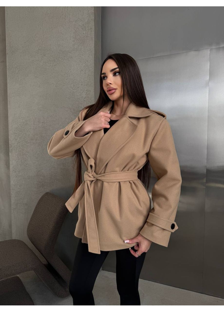 Бежевое демисезонное Женское пальто FINO Mode