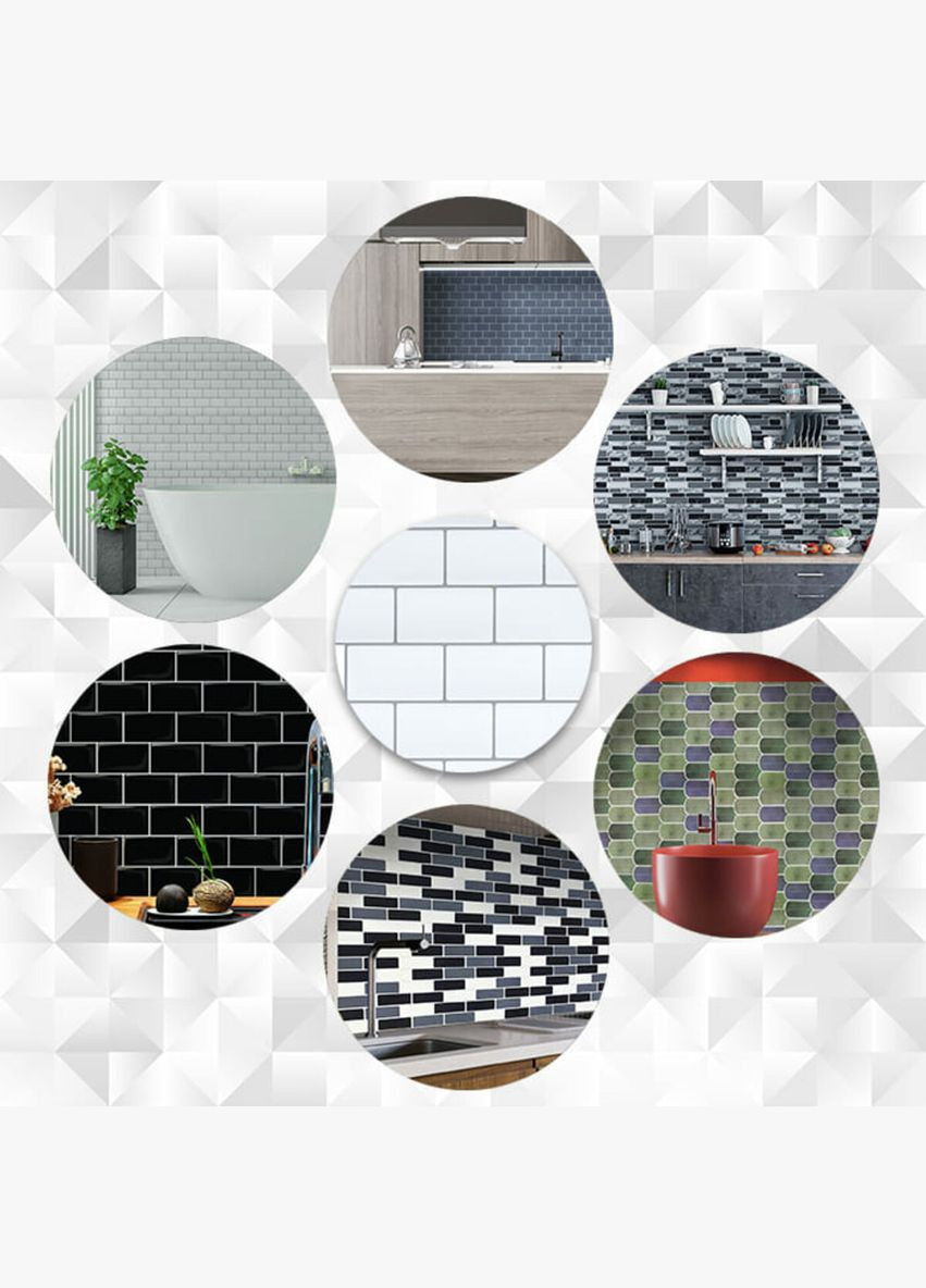 Самоклеюча поліуретанова плитка біла цегла 305х305х1мм (D) SW-00001193 Sticker Wall (327088902)