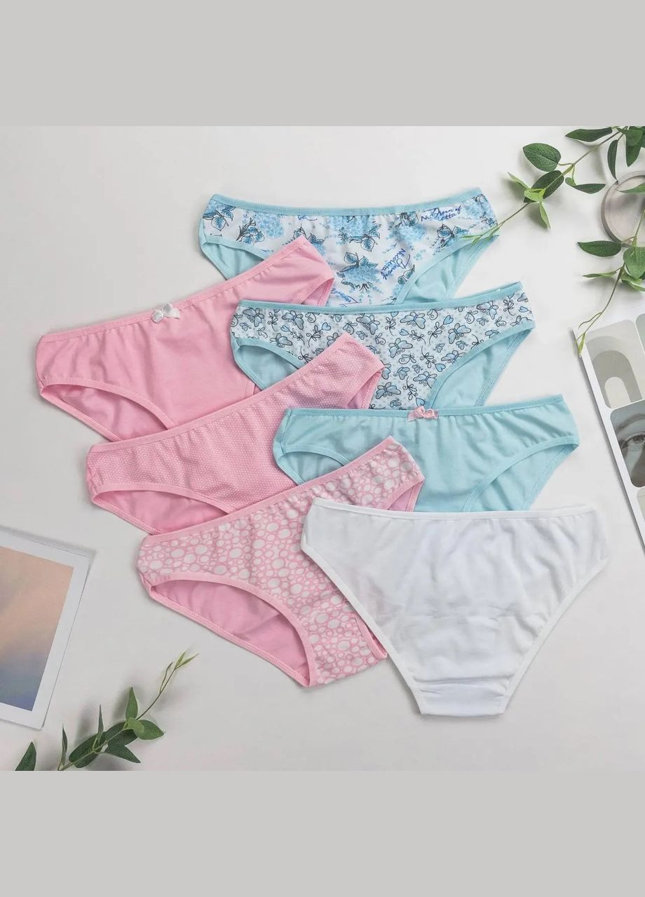 Набір жіночих базових трусиків тижневок - 7 шт Nicoletta (340276979)