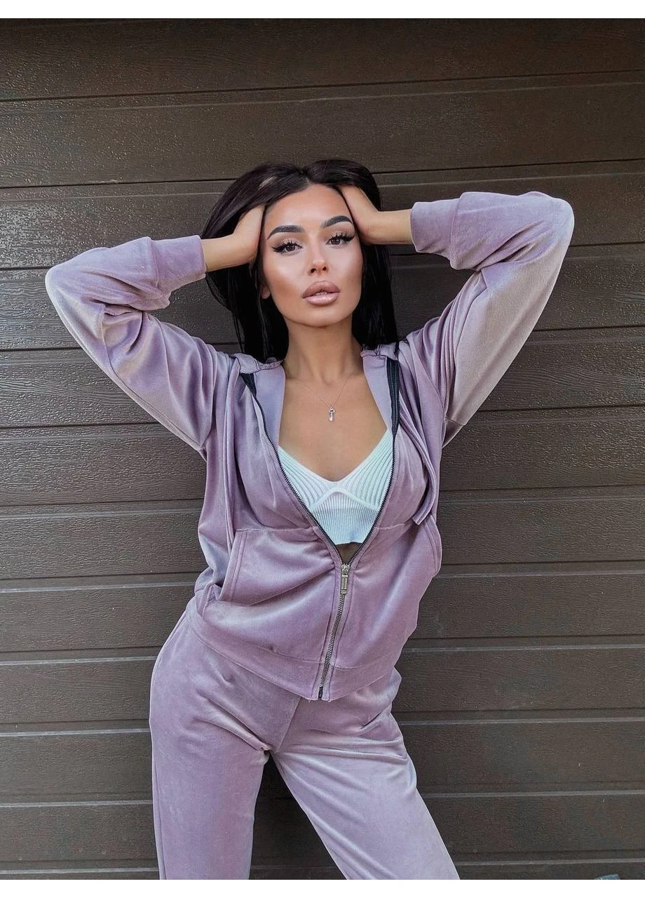 Велюровий жіночий костюм двійка Fashion (382027473)