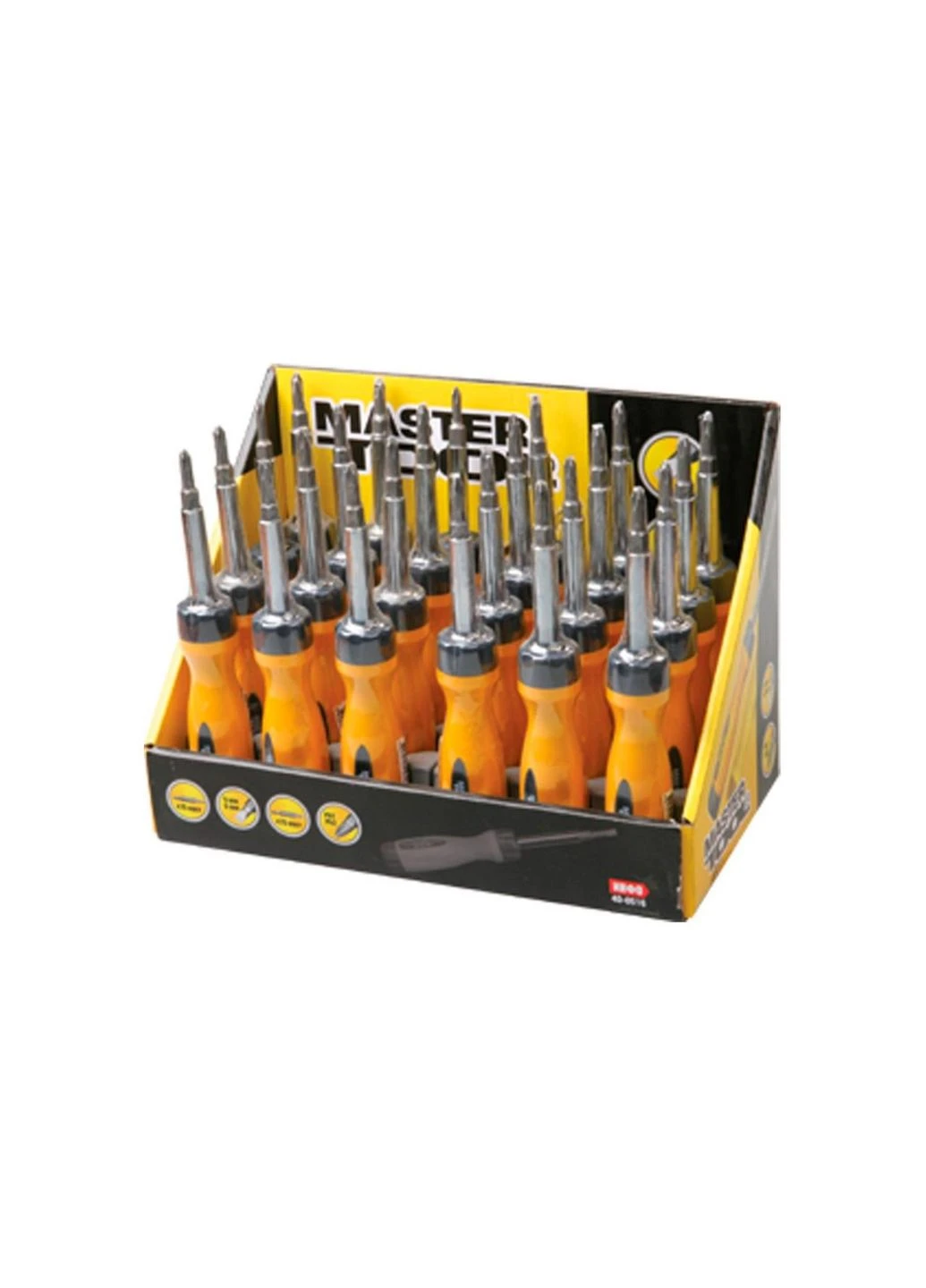 Викрутка з двосторонніми бітами 4-в-1 40-0516 Mastertool (386748994)
