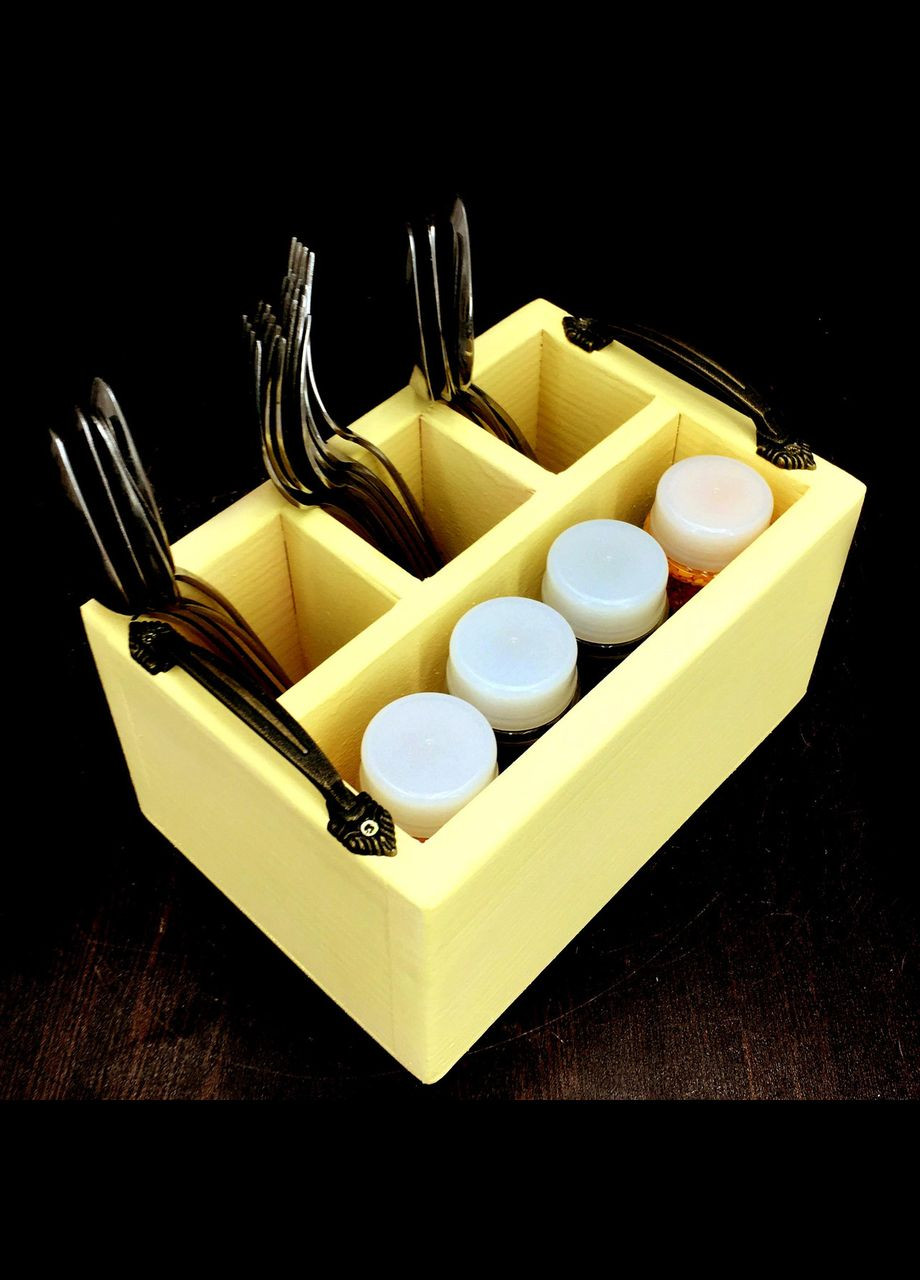 Подставка для столовых приборов из дерева Полло лимонад (ПСП-003151) No Brand (327424295)