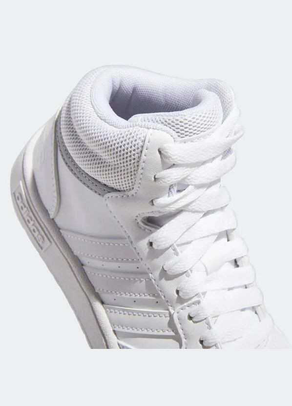 Білі осінні кросівки kids hoops mid cloud white/cloud white/grey two р.2.5/34/22см adidas