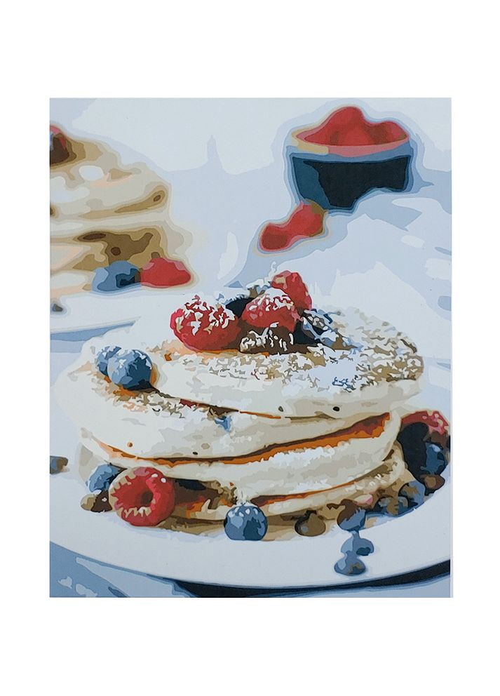 Картина по номерам для взрослых Панкейки на завтрак акриловая развивающая см Strateg (362430870)