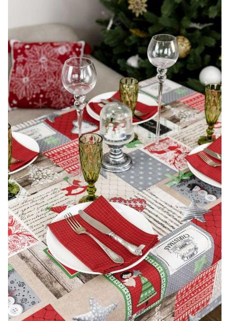 Скатерть Merry Christmas 120х132 см Разноцветный (7419) Прованс (361784911)