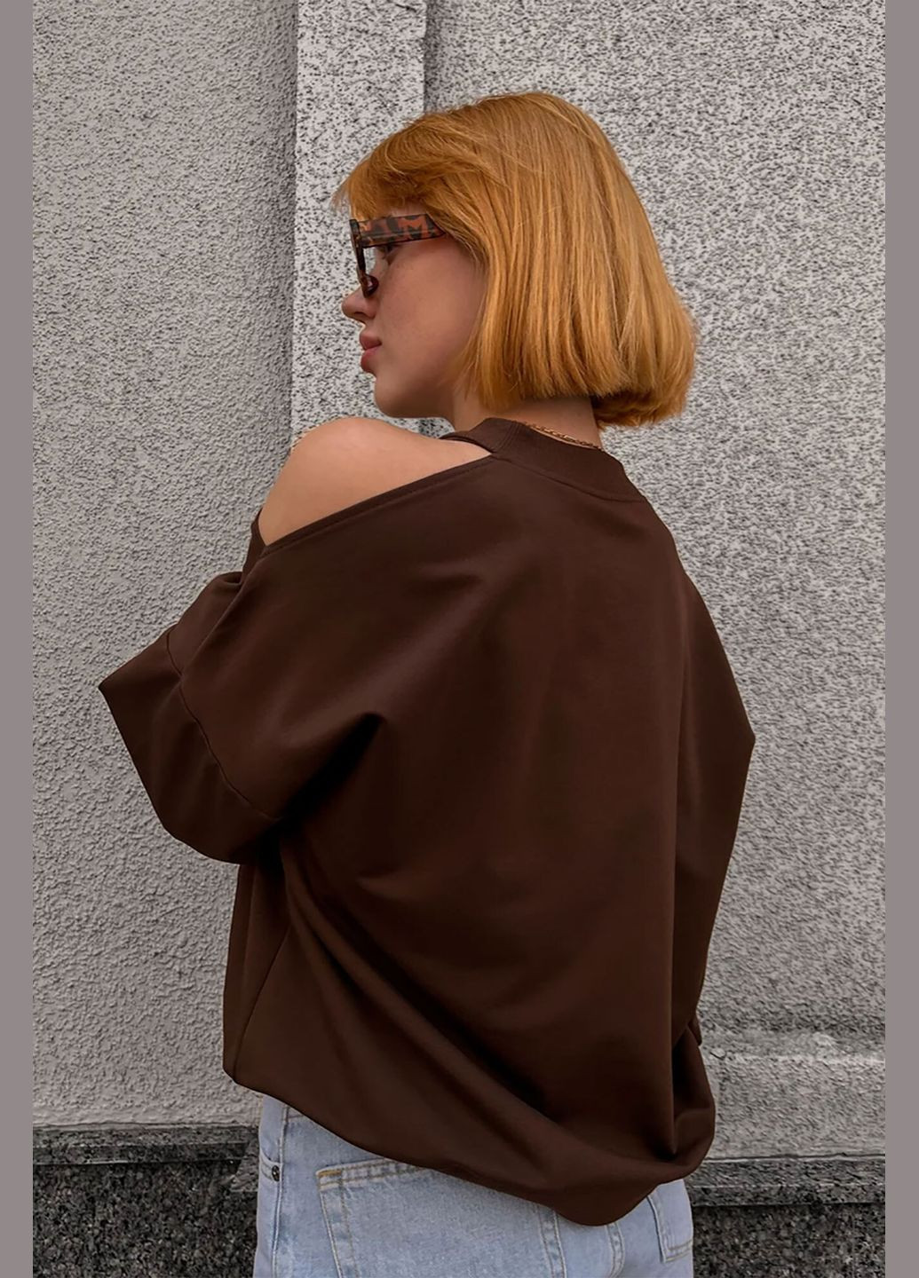 Коричневий світшот жіночий - choco, коричневий Reload однотонний (302979488)