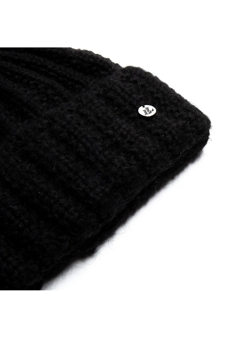 Набор шапка по голове + шарф женский шерсть черный GWINNETT LuckyLOOK 252-196 (322790187)