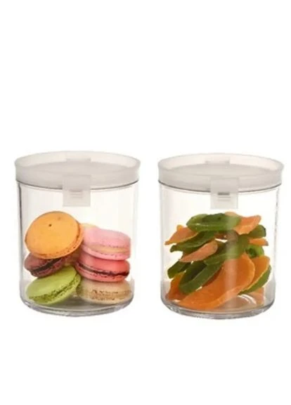 Набор акриловых контейнеров Jarlock 2 шт круглой формы на 0,65 л (JAR-SET) Motek 2229448850 (380880272)