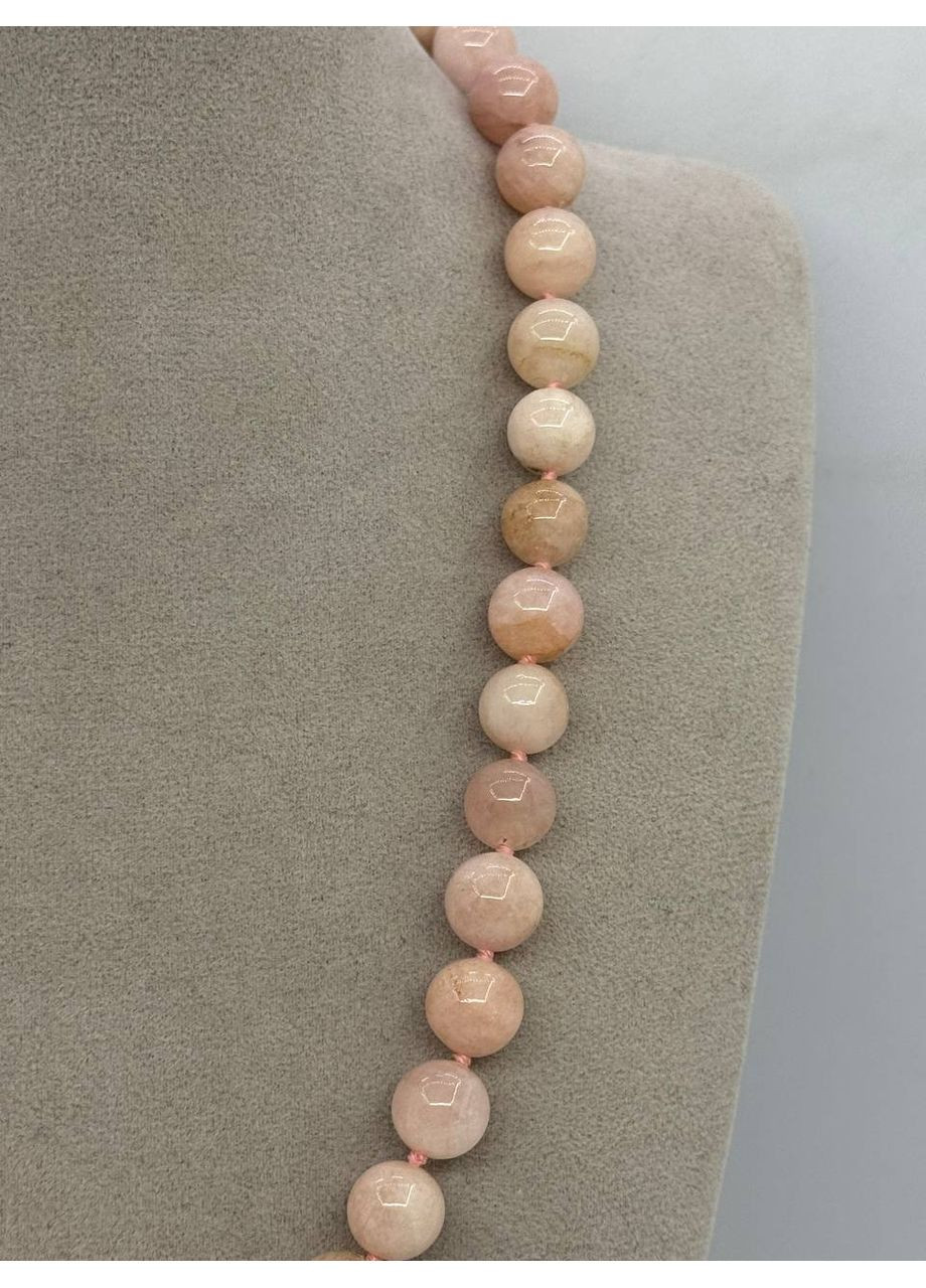 Ожерелье из морганита 10 мм 45 см. Розовый No Brand (350633857)