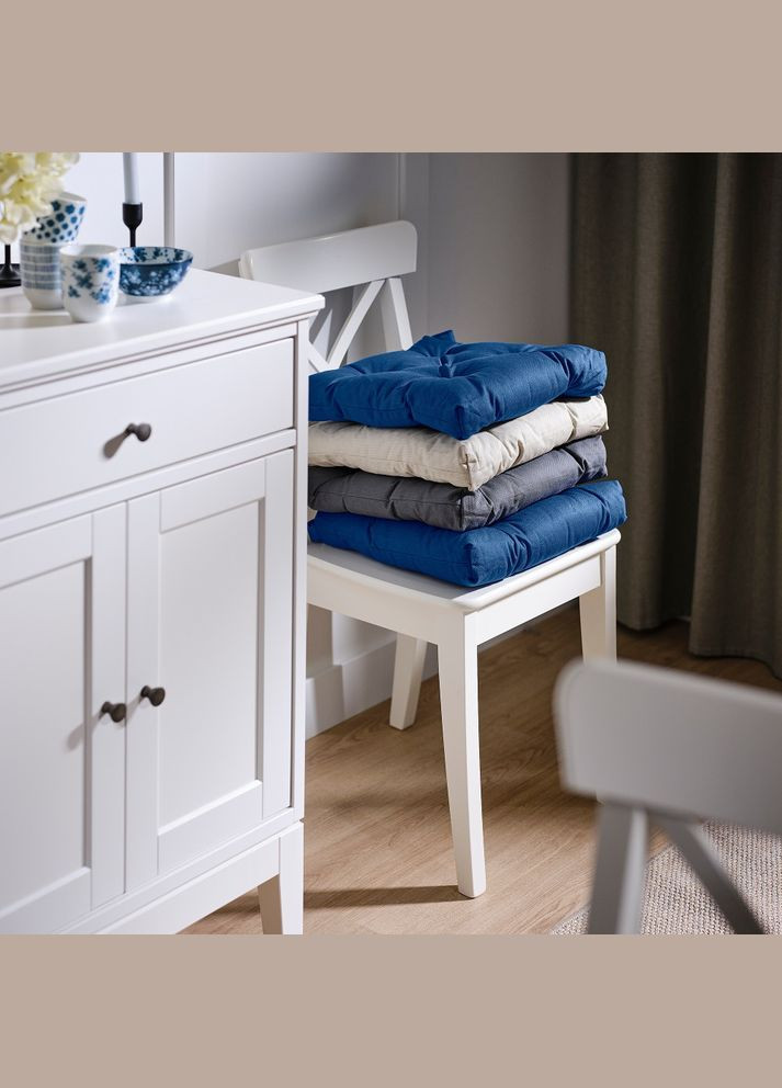 Подушка на стілець синій 40 см IKEA (272149848)