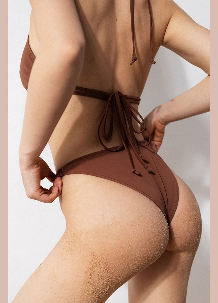 Коричневий літній жіночий купальник - sea mood kari shop atelier коричневий модель 1/xs (186sw-21bi-br) Ova Ova Brand