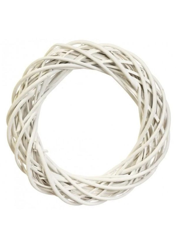 Вінок із лози Універсальний 30 см Білий (5002-003) Flora (370163134)