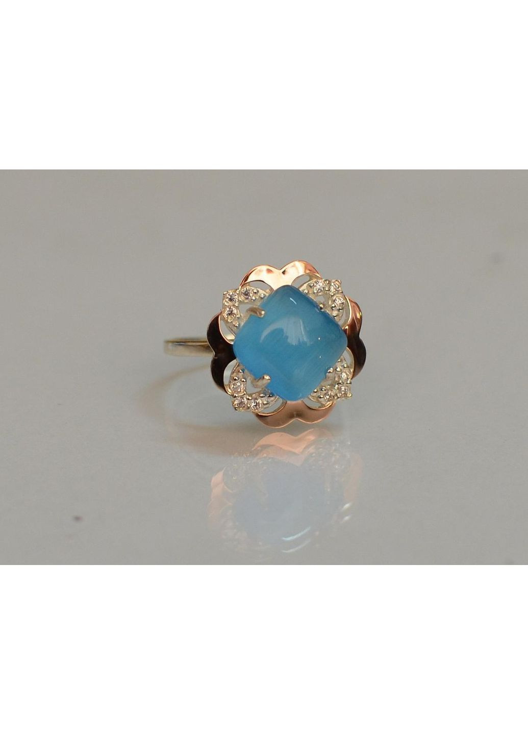 Серебряная кольца с золотыми вставками Silver Style (367112243)